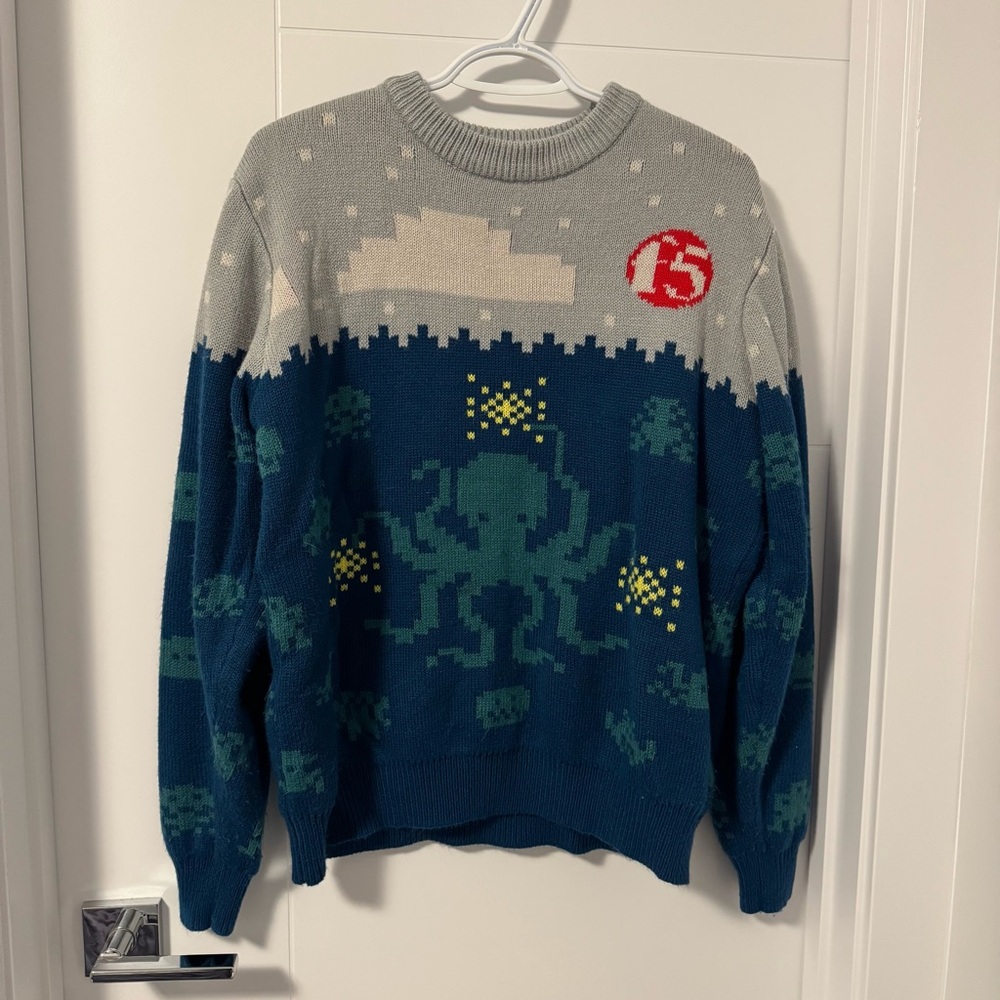 F5 Branded Ugly Christmas Sweater, 8 Bit Design